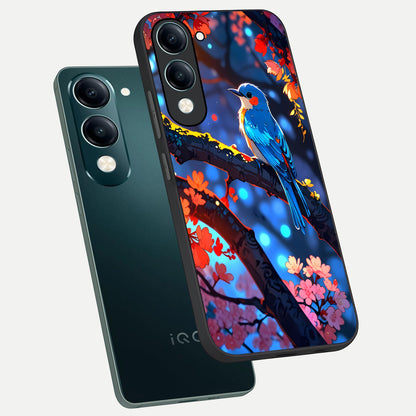  Blooming Water Drift phone case for iQOO Z10 Lite showing premium glass back cover with detailed artwork