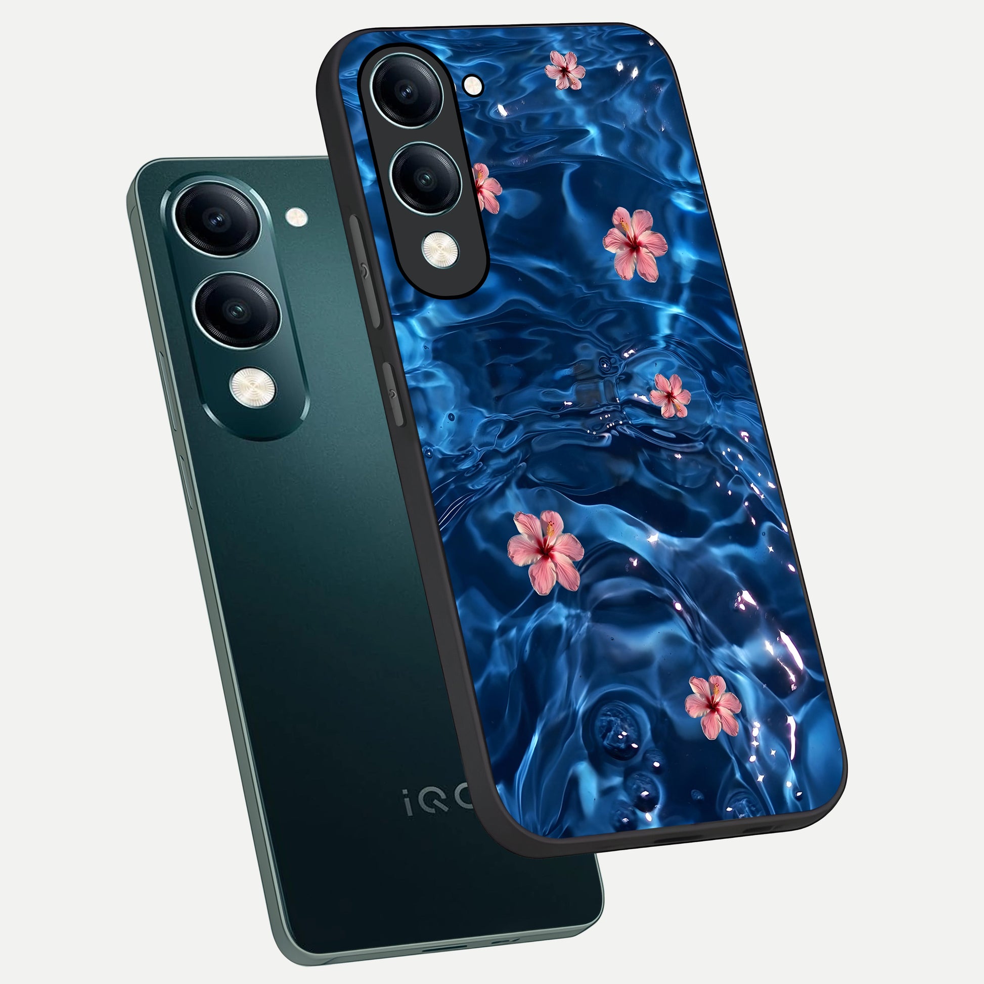  Bloom Thread Art phone case for iQOO Z10 Lite showing premium glass back cover with detailed artwork