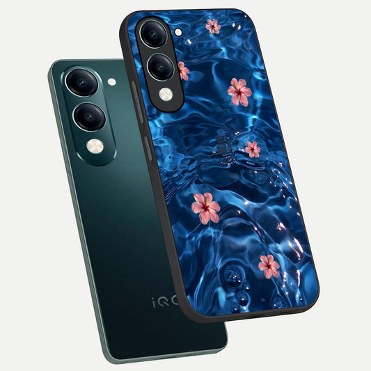  Bloom Thread Art phone case for iQOO Z10 Lite showing premium glass back cover with detailed artwork