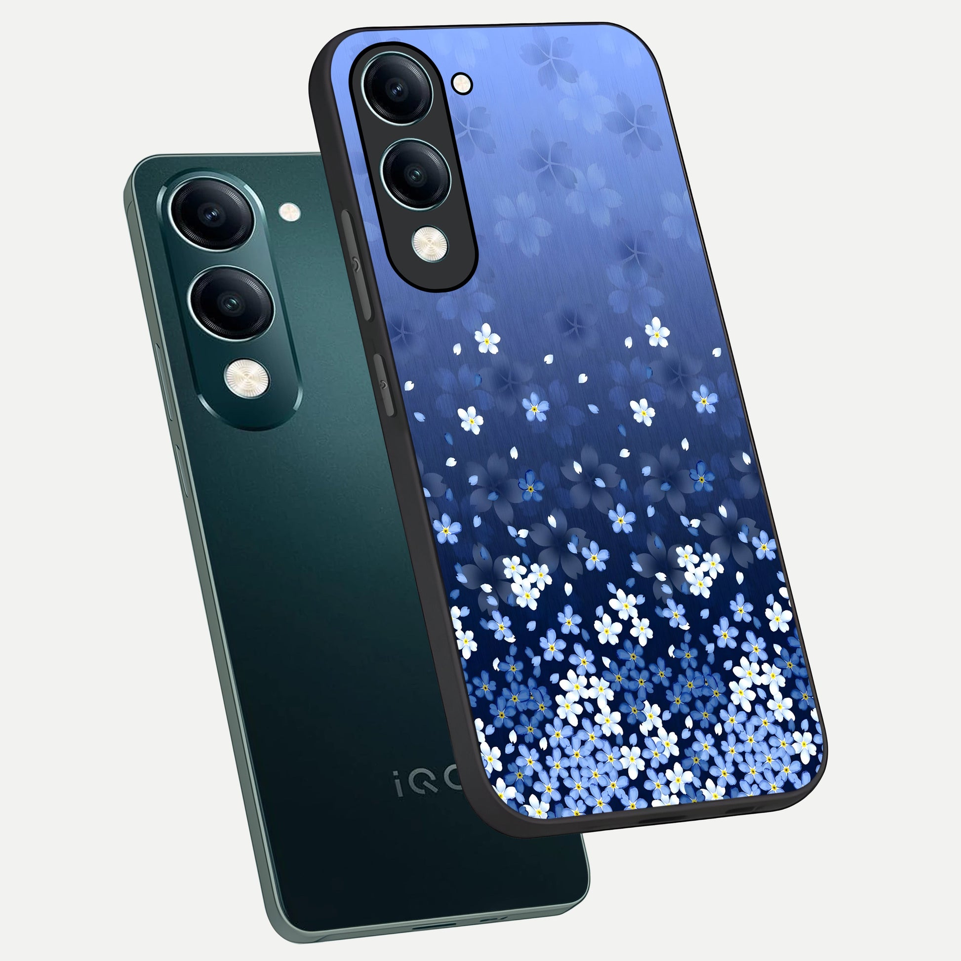  Blue Starry phone case for iQOO Z10 Lite showing premium glass back cover with detailed artwork