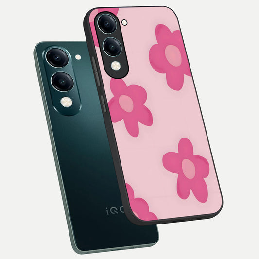  Candy Bloom Dreams phone case for iQOO Z10 Lite showing premium glass back cover with detailed artwork