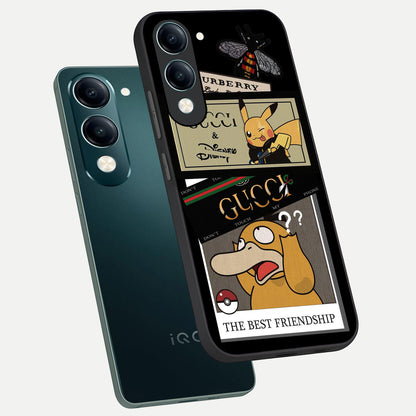  Cartoon Brand Play Mashup phone case for iQOO Z10 lite showing premium glass back cover with detailed artwork