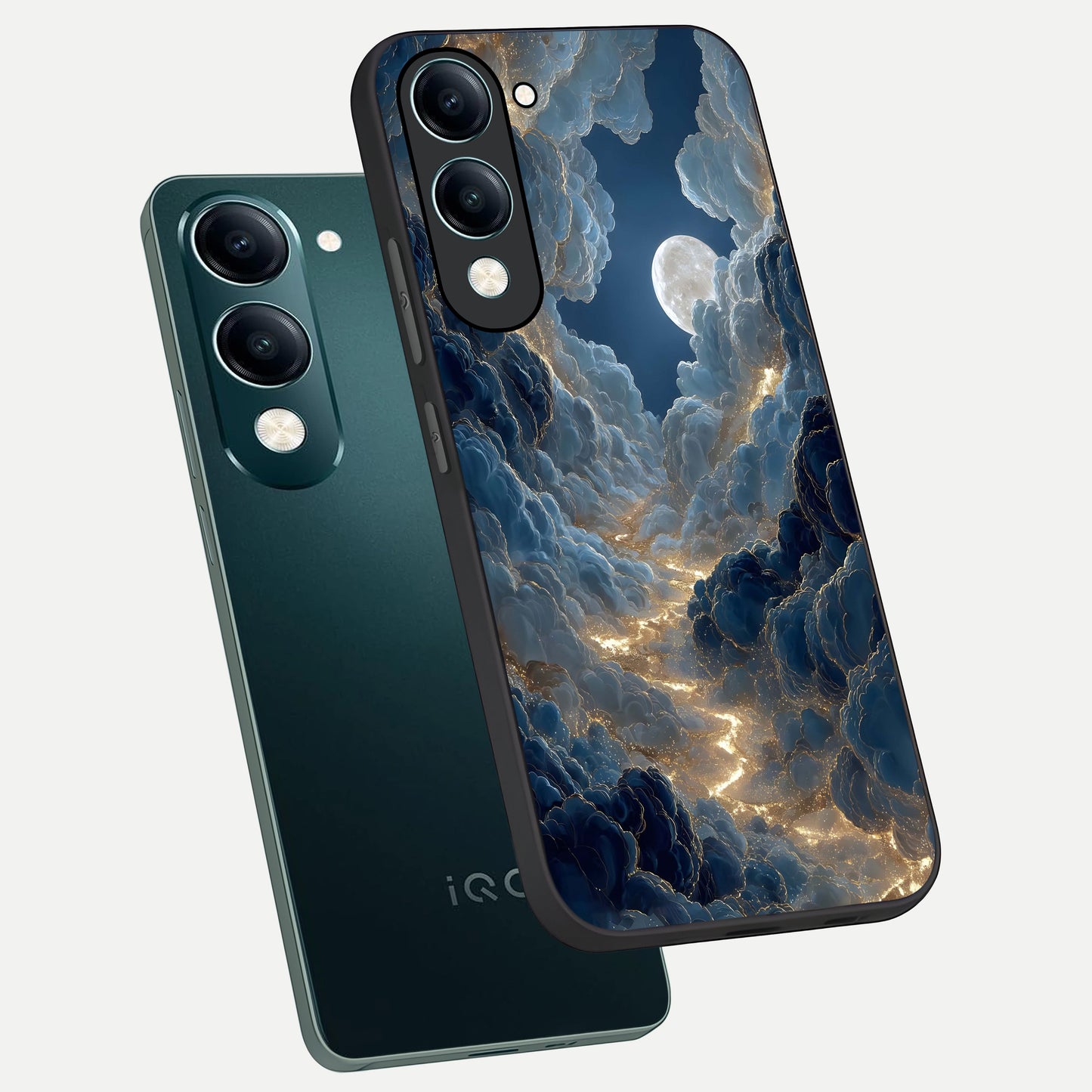  Celestial Cloud Road phone case for iQOO Z10 Lite showing premium glass back cover with detailed artwork