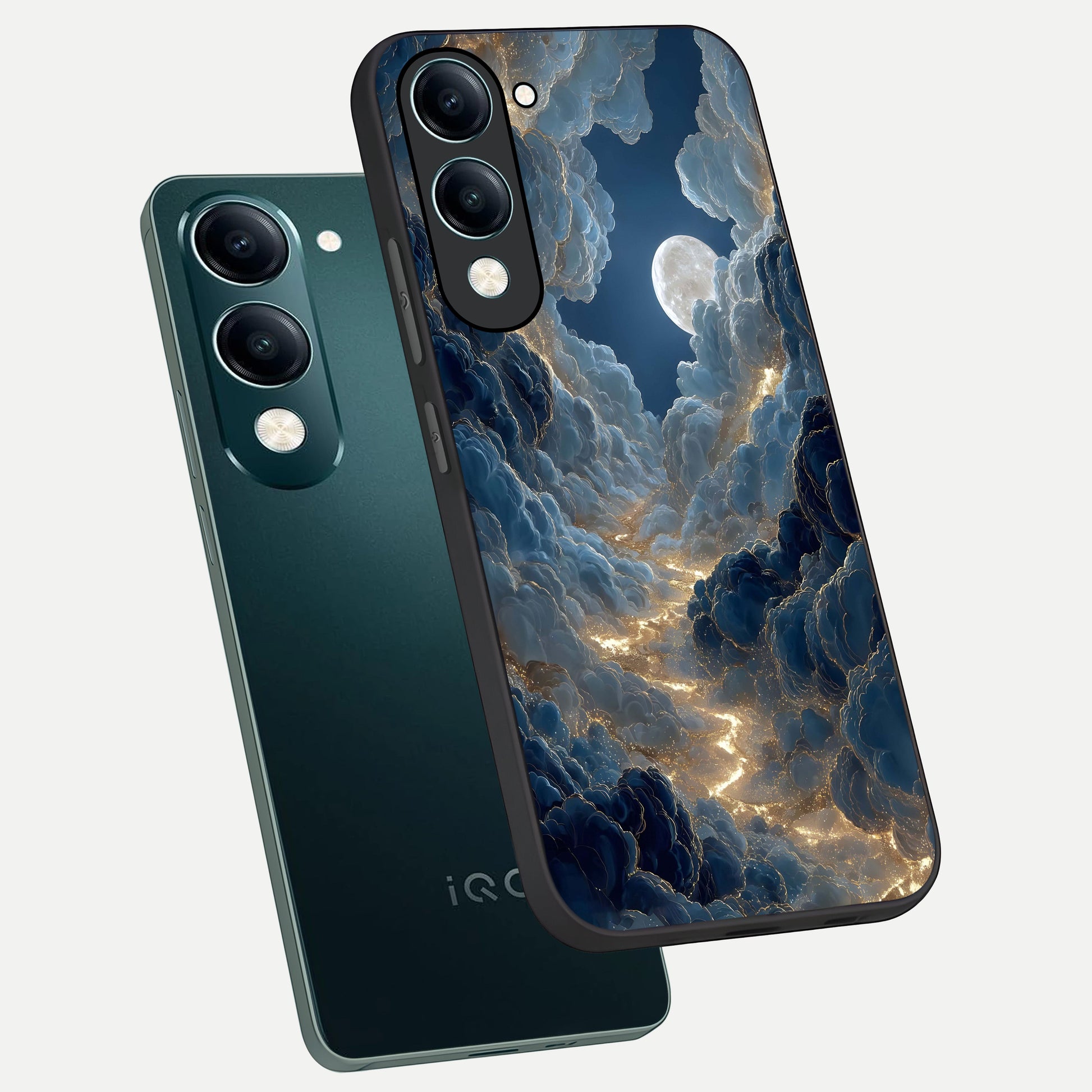  Celestial Cloud Road phone case for iQOO Z10 Lite showing premium glass back cover with detailed artwork