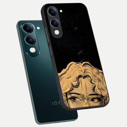  Celestial Gods Plan phone case for iQOO Z10 Lite showing premium glass back cover with detailed artwork
