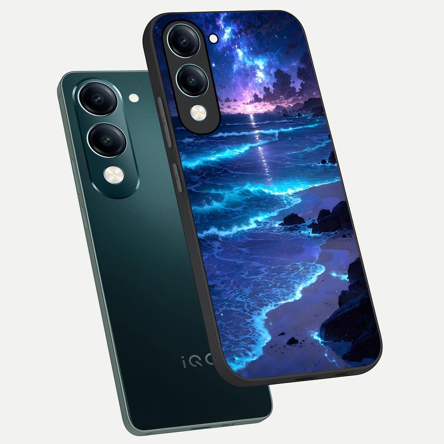  Classic Damn Look phone case for iQOO Z10 lite showing premium glass back cover with detailed artwork