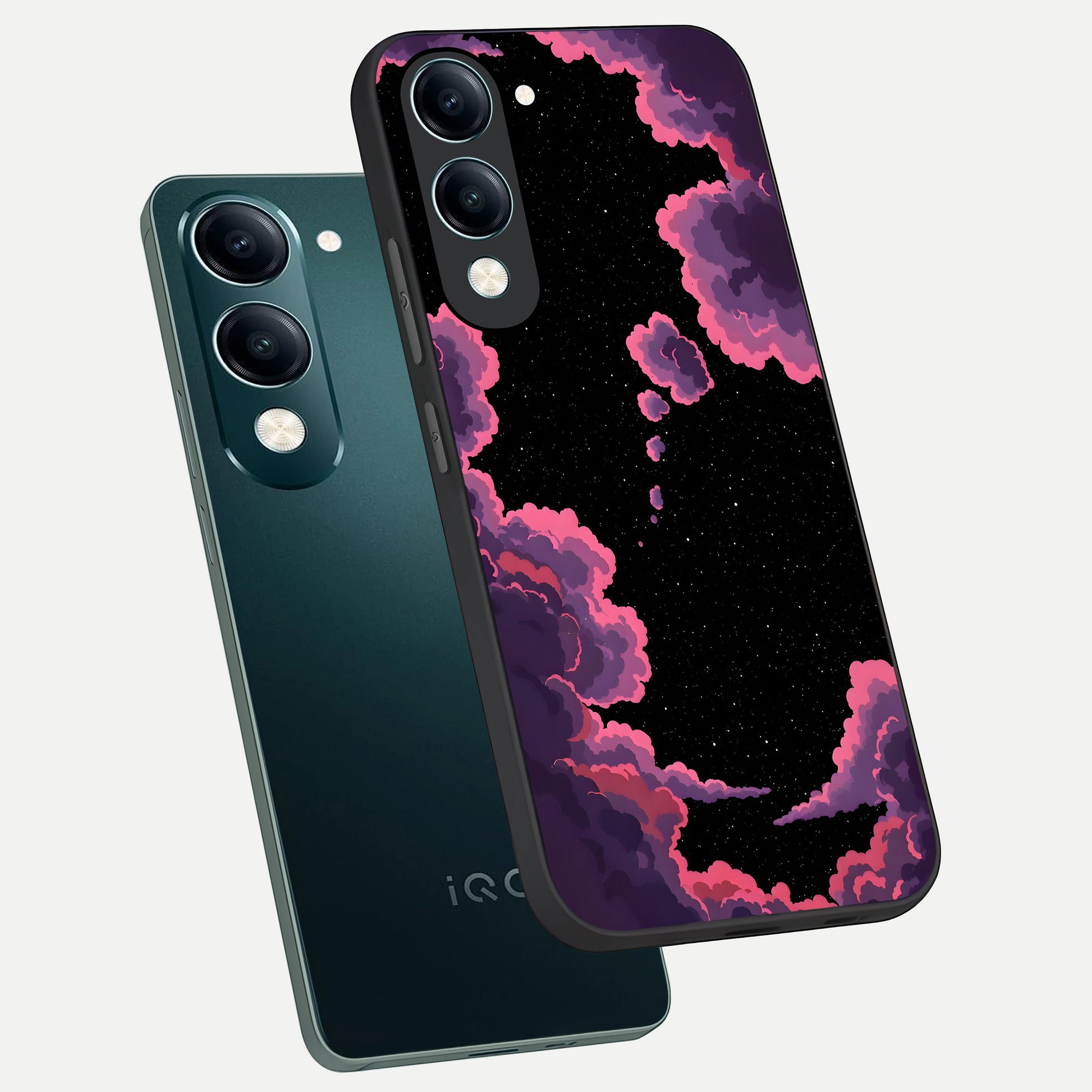  Cosmic Cloud Journey phone case for iQOO Z10 Lite showing premium glass back cover with detailed artwork