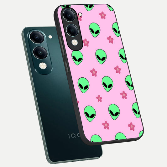  Cosmic Cute Crush phone case for iQOO Z10 lite showing premium glass back cover with detailed artwork