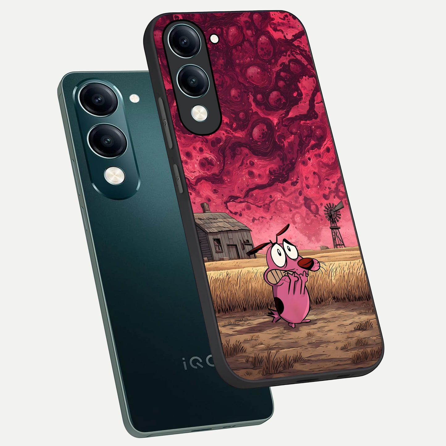  Courage Under Sky phone case for iQOO Z10 lite showing premium glass back cover with detailed artwork