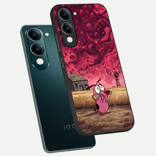  Courage Under Sky phone case for iQOO Z10 lite showing premium glass back cover with detailed artwork
