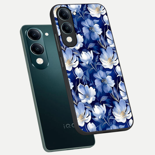  Cute Floral Patterns phone case for iQOO Z10 lite showing premium glass back cover with detailed artwork