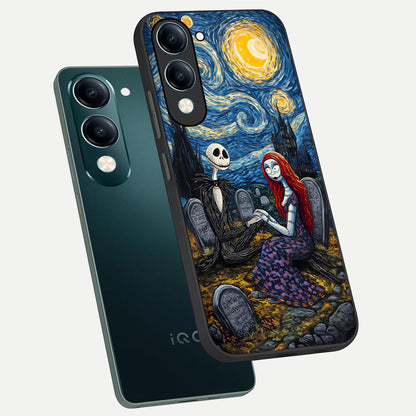  Eternal Night Love phone case for iQOO Z10 lite showing premium glass back cover with detailed artwork