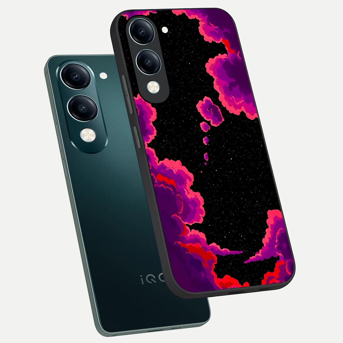  Galaxy Dream Frame phone case for iQOO Z10 Lite showing premium glass back cover with detailed artwork