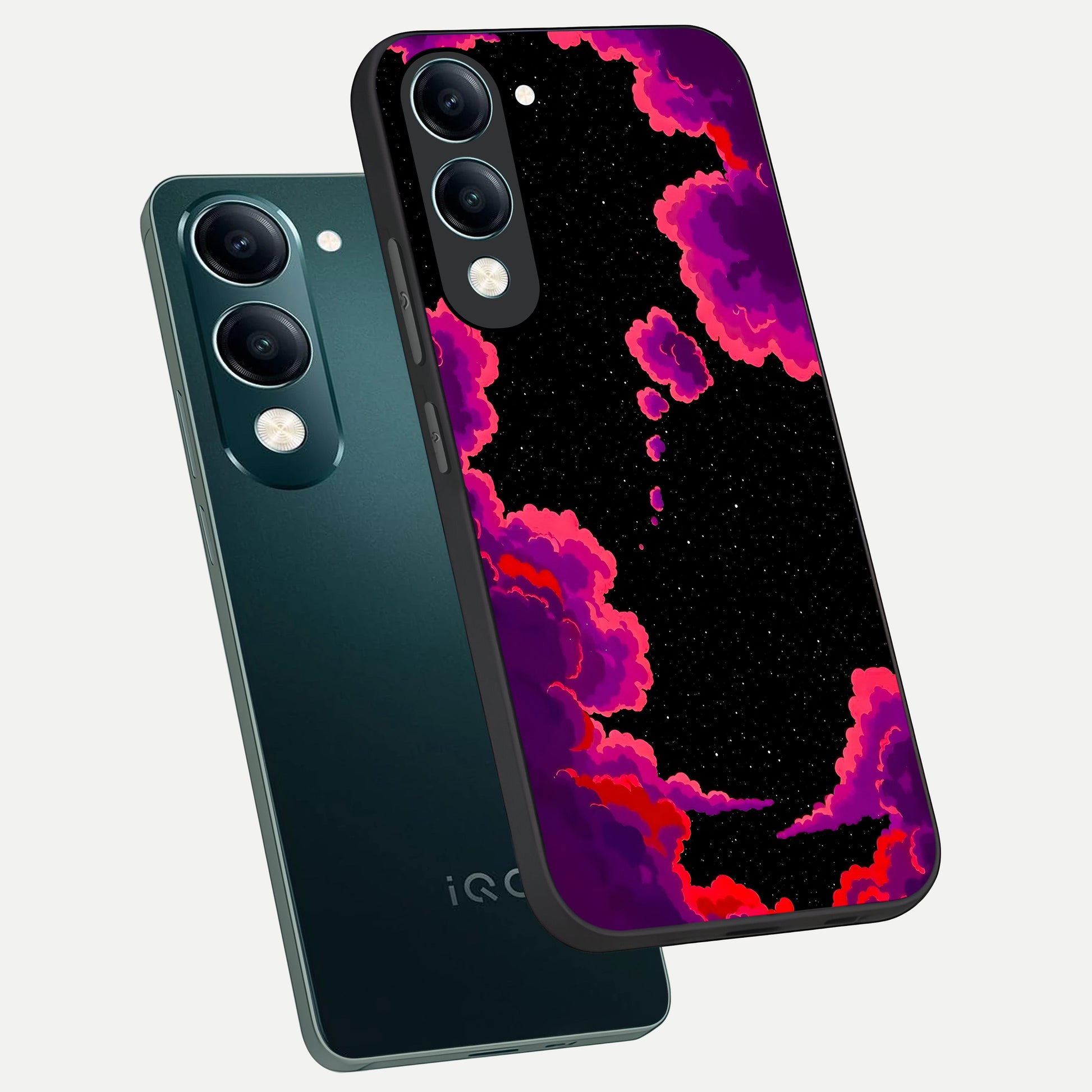  Galaxy Dream Frame phone case for iQOO Z10 Lite showing premium glass back cover with detailed artwork