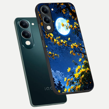  Golden Night Glow phone case for iQOO Z10 Lite showing premium glass back cover with detailed artwork