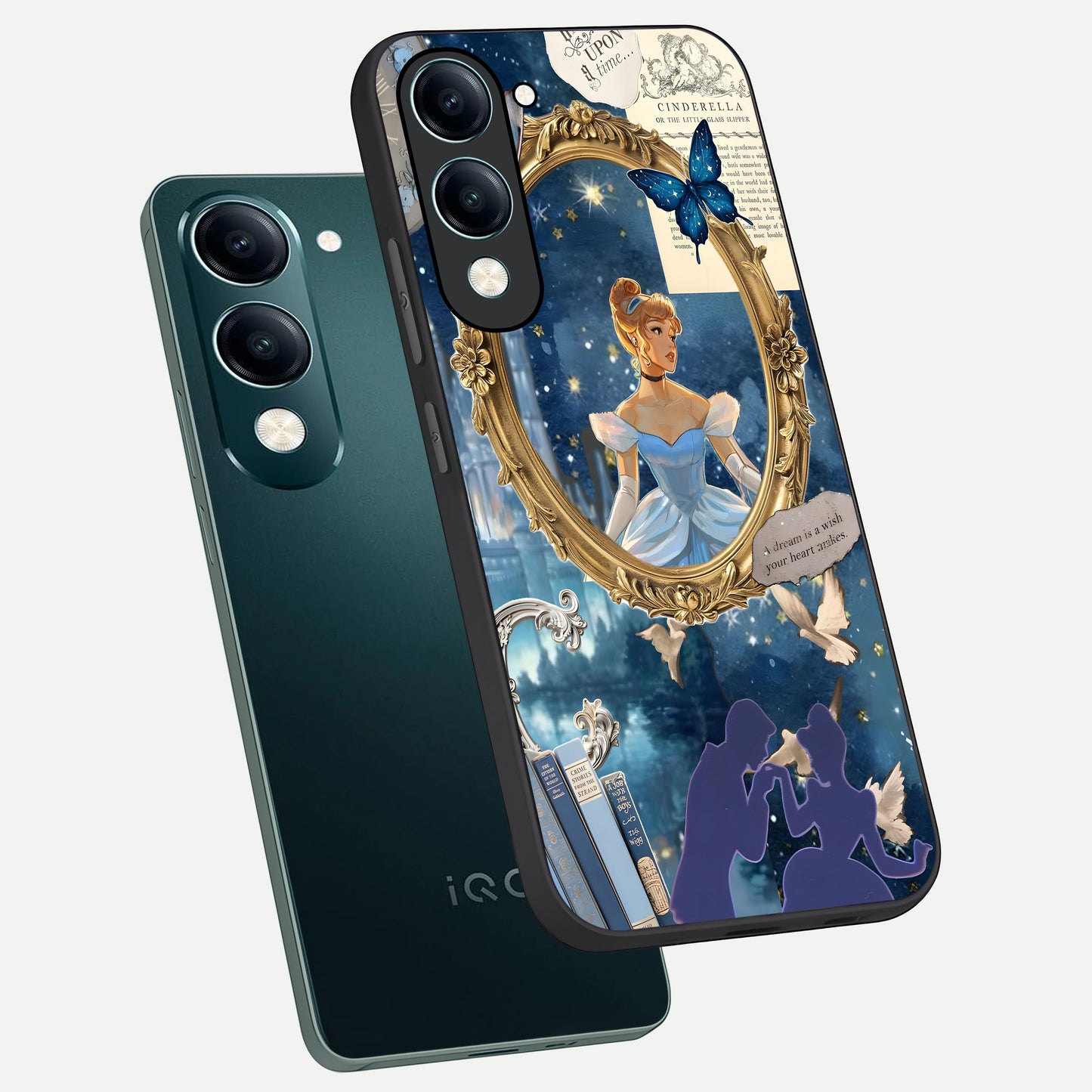  Midnight Queen phone case for iQOO Z10 lite showing premium glass back cover with detailed artwork