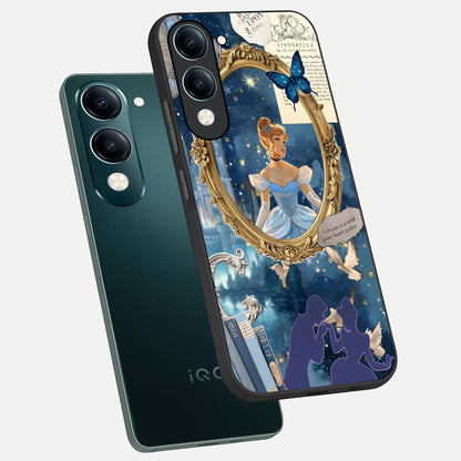  Midnight Queen phone case for iQOO Z10 lite showing premium glass back cover with detailed artwork