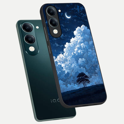  Midnight Sky Serenity phone case for iQOO Z10 Lite showing premium glass back cover with detailed artwork