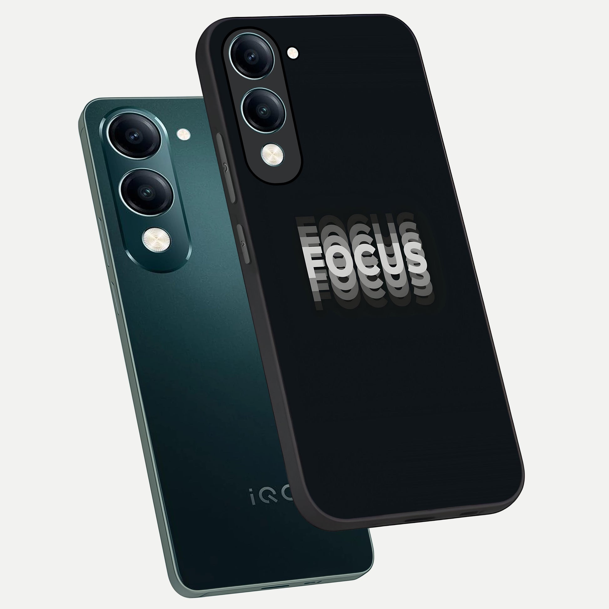  Mono Focus Vision phone case for iQOO Z10 lite showing premium glass back cover with detailed artwork
