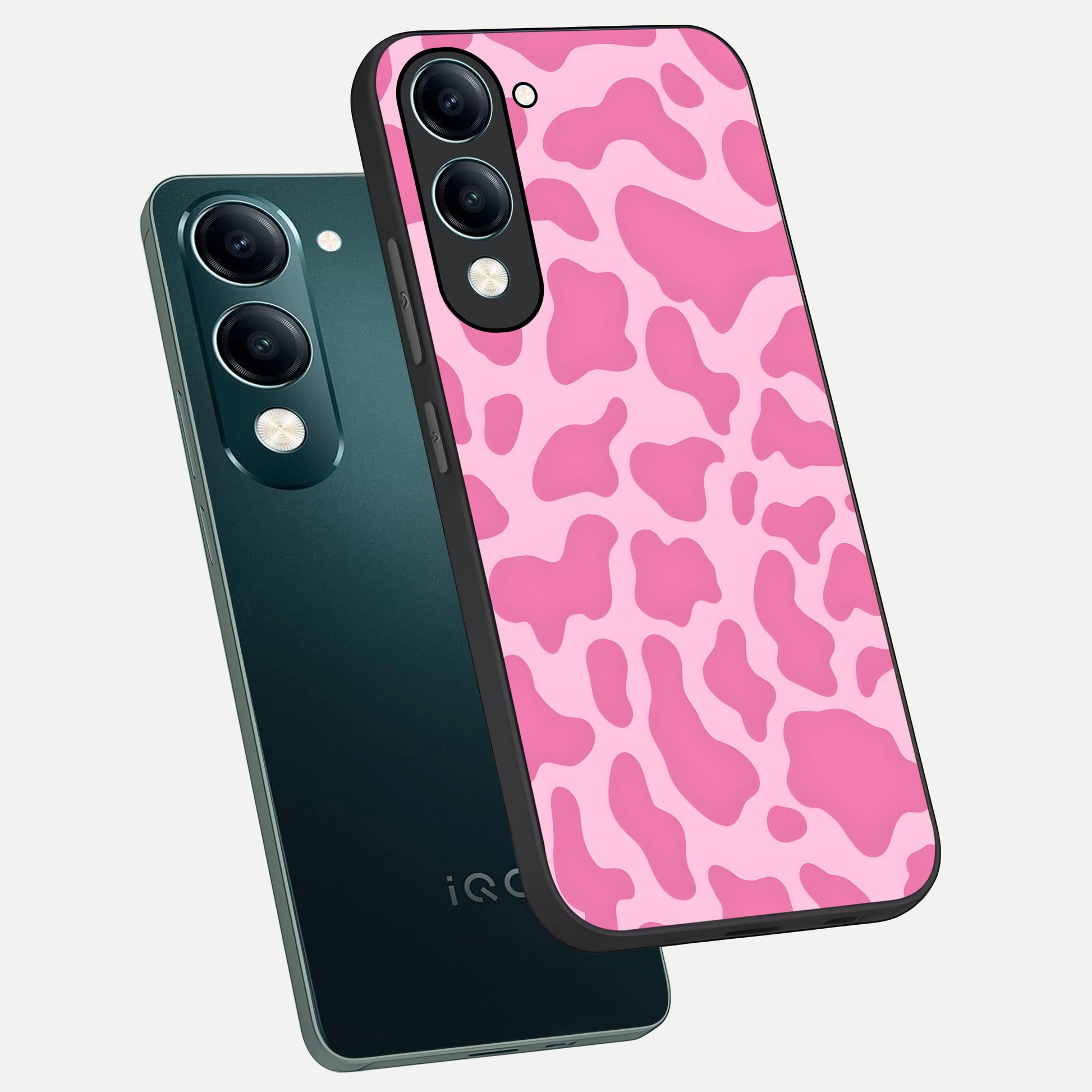  Pinkish Scenery phone case for iQOO Z10 lite showing premium glass back cover with detailed artwork