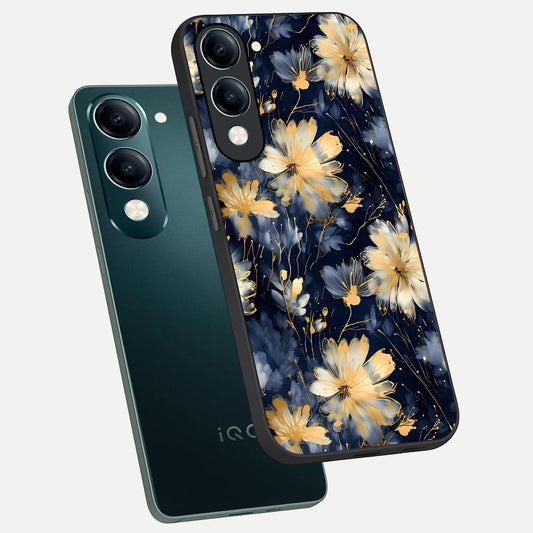  Royal Petal Dream phone case for iQOO Z10 Lite showing premium glass back cover with detailed artwork