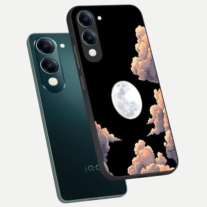  Shade Cloud Moon phone case for iQOO Z10 Lite showing premium glass back cover with detailed artwork