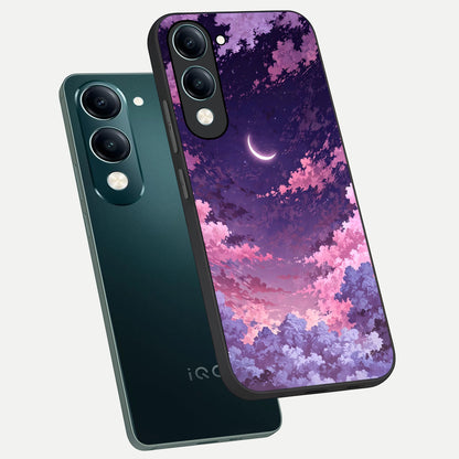  Sky Drift Clouds phone case for iQOO Z10 Lite showing premium glass back cover with detailed artwork