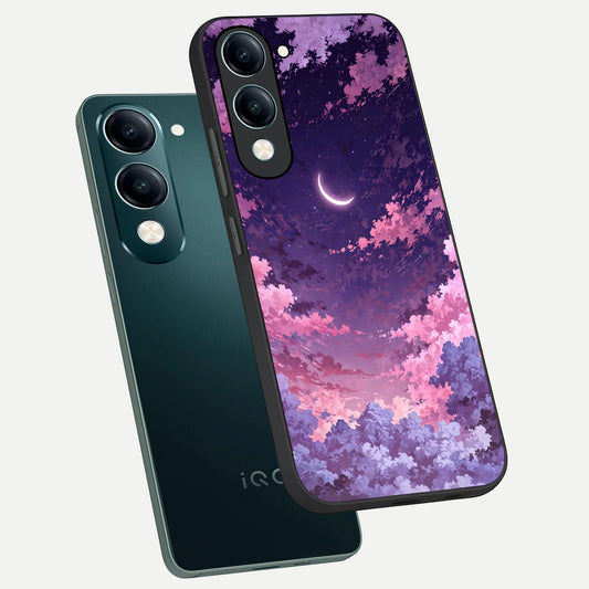  Sky Drift Clouds phone case for iQOO Z10 Lite showing premium glass back cover with detailed artwork
