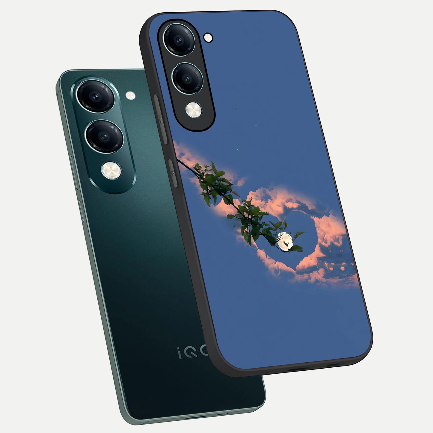  Sky Under Tree phone case for iQOO Z10 Lite showing premium glass back cover with detailed artwork