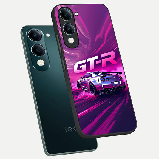  Speed Drift Legend phone case for iQOO Z10 lite showing premium glass back cover with detailed artwork