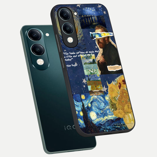  Starry Dream Vision phone case for iQOO Z10 Lite showing premium glass back cover with detailed artwork