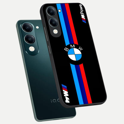  Turbo BMW Beast phone case for iQOO Z10 lite showing premium glass back cover with detailed artwork