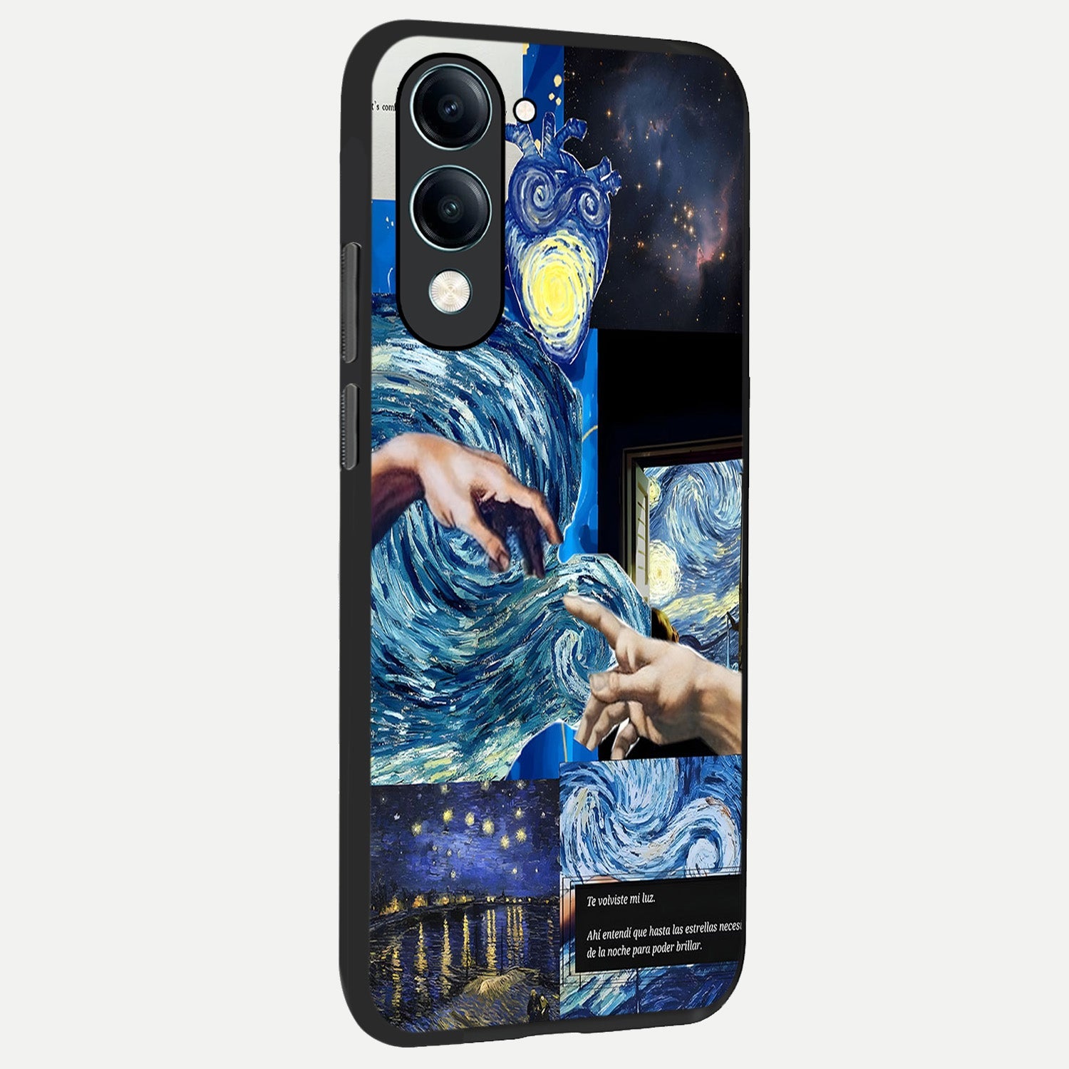  Aesthetic Vando Hands back cover for iQOO Z10 Lite slim fit glass case with vibrant aesthetic design