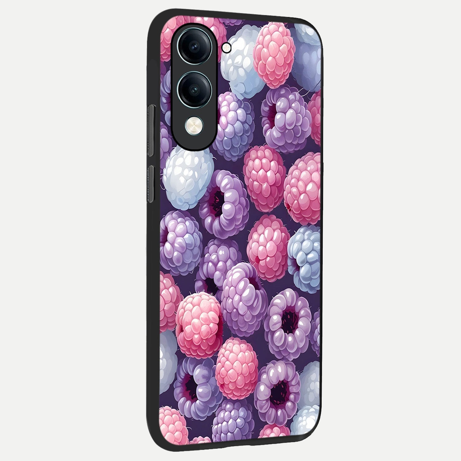  Berry Candy Pop back cover for iQOO Z10 lite slim fit glass case with vibrant aesthetic design