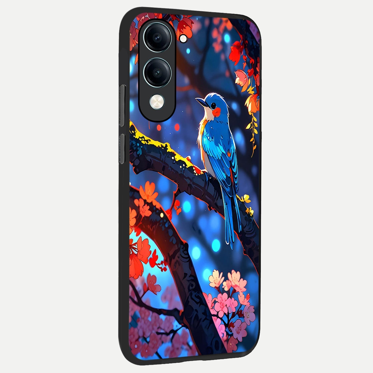  Blooming Water Drift back cover for iQOO Z10 Lite slim fit glass case with vibrant aesthetic design