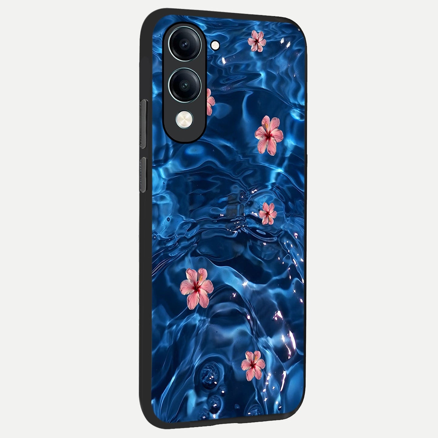  Bloom Thread Art back cover for iQOO Z10 Lite slim fit glass case with vibrant aesthetic design