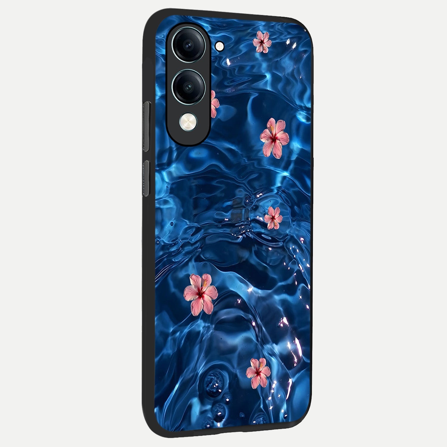  Bloom Thread Art back cover for iQOO Z10 Lite slim fit glass case with vibrant aesthetic design