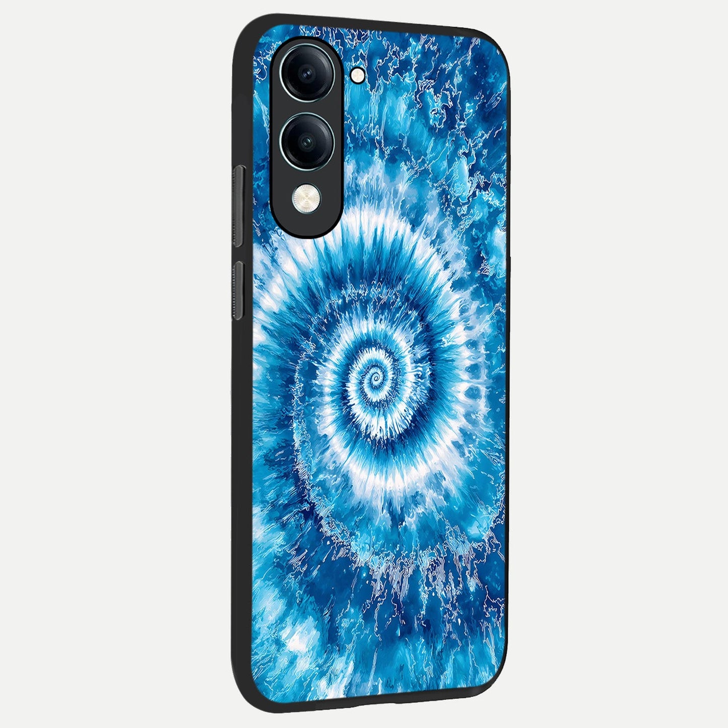  Blue Galaxy Wave back cover for iQOO Z10 lite slim fit glass case with vibrant aesthetic design