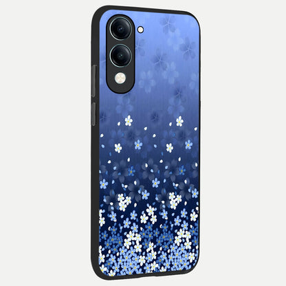  Blue Starry back cover for iQOO Z10 Lite slim fit glass case with vibrant aesthetic design