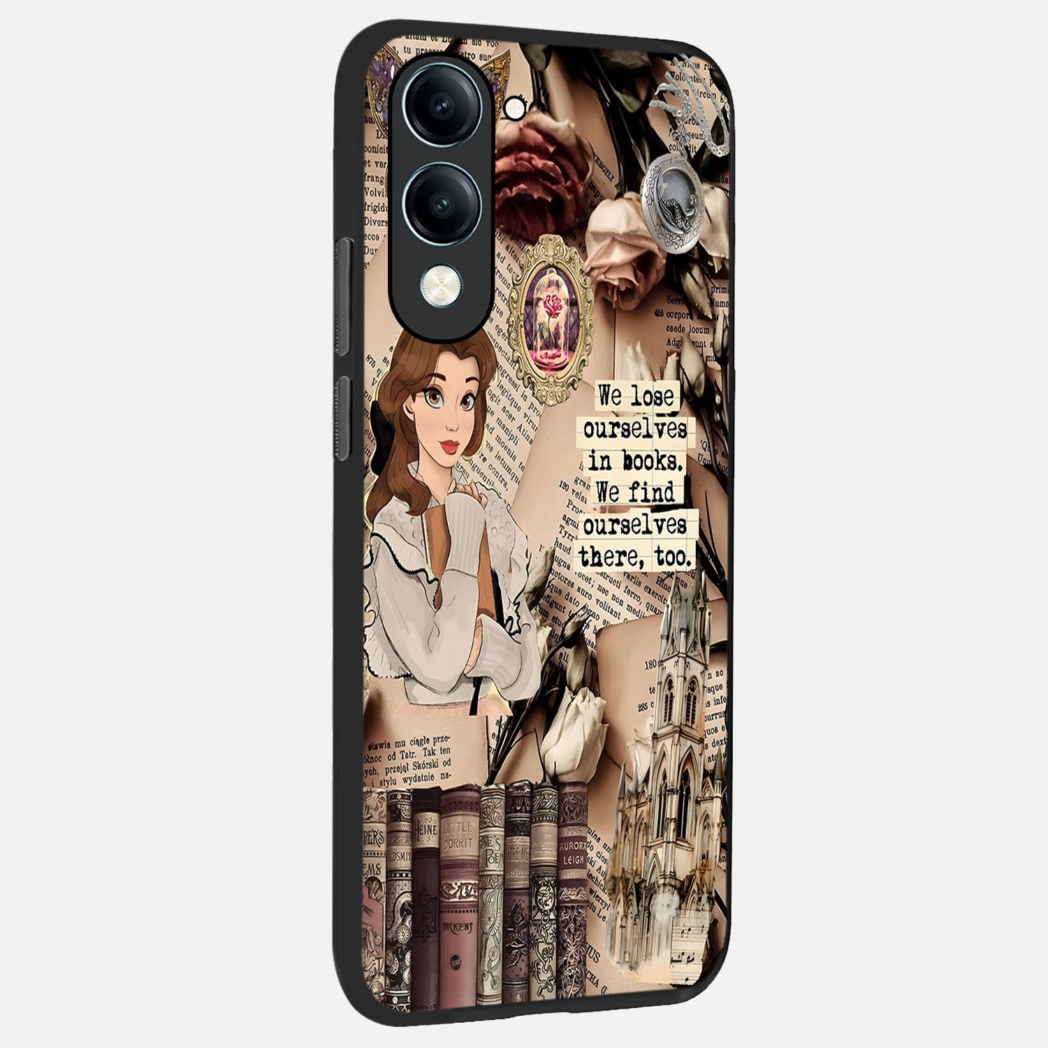  Bookish Dream World back cover for iQOO Z10 lite slim fit glass case with vibrant aesthetic design