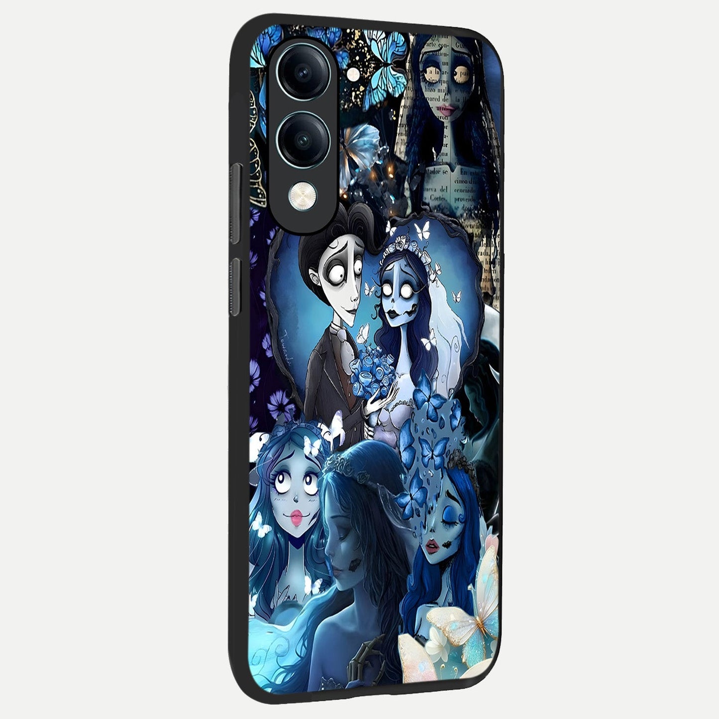  Butterfly Ghost Soul back cover for iQOO Z10 lite slim fit glass case with vibrant aesthetic design