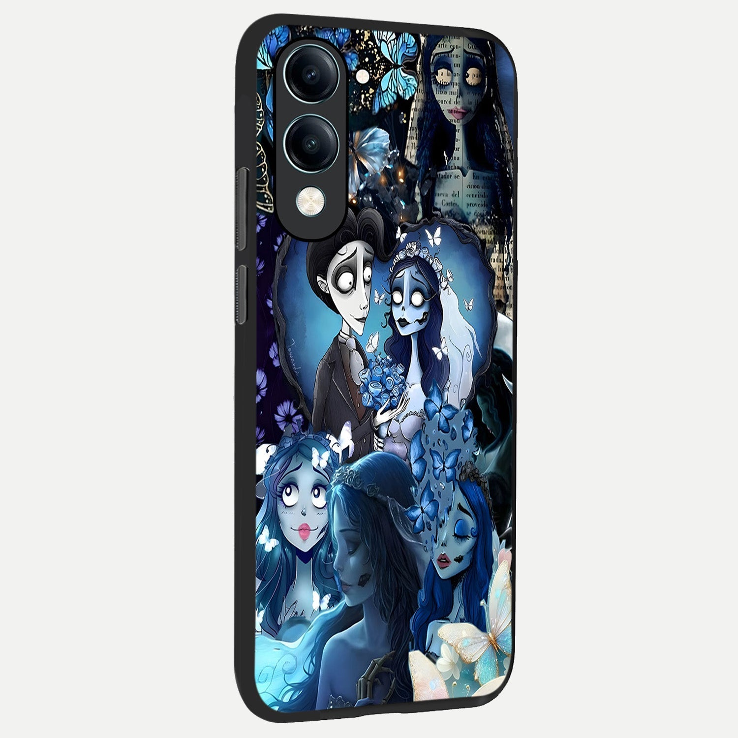  Butterfly Ghost Soul back cover for iQOO Z10 lite slim fit glass case with vibrant aesthetic design