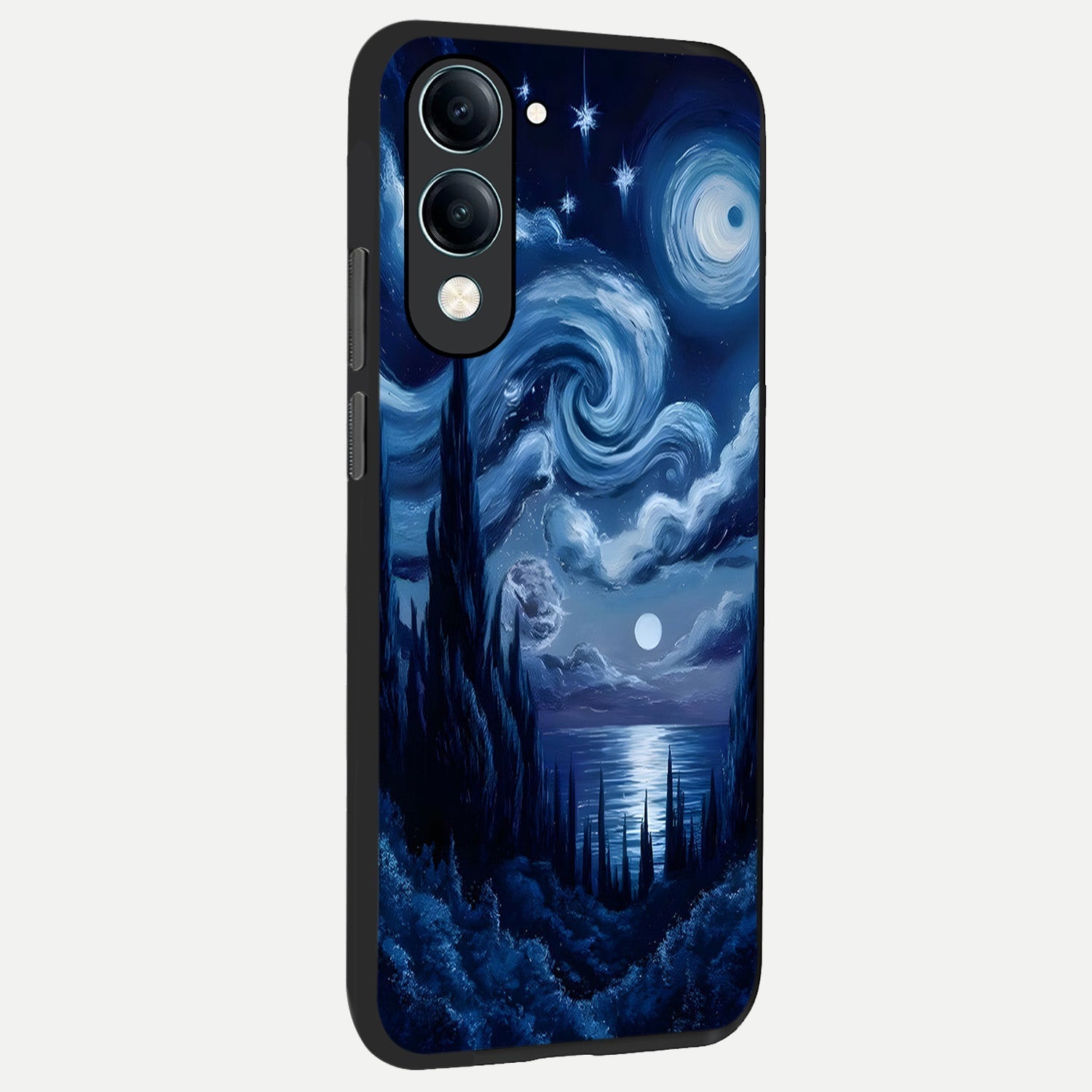  Celestial Dream Van Gogh back cover for iQOO Z10 lite slim fit glass case with vibrant aesthetic design