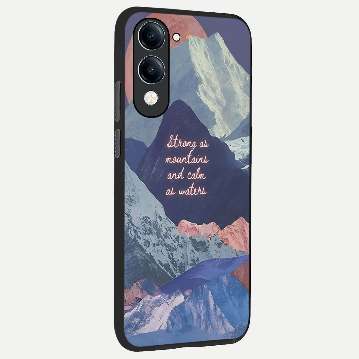  Celestial Mountain Calm back cover for iQOO Z10 lite slim fit glass case with vibrant aesthetic design