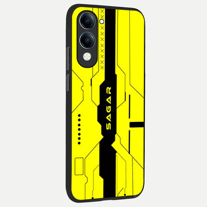  Circuit CYBERPUNK Custom Name back cover for iQOO Z10 lite slim fit glass case with vibrant aesthetic design