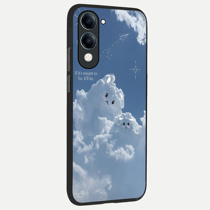  Cloud Bunny Dreams back cover for iQOO Z10 lite slim fit glass case with vibrant aesthetic design