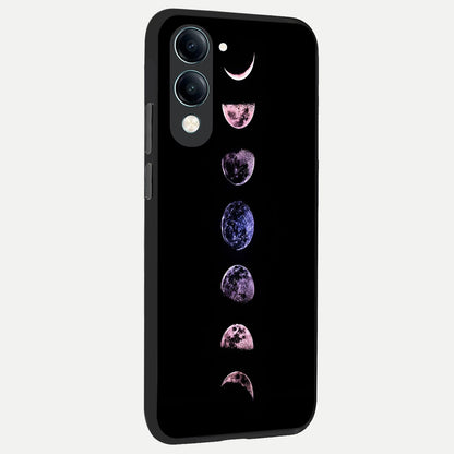  Crimson All Planets back cover for iQOO Z10 Lite slim fit glass case with vibrant aesthetic design