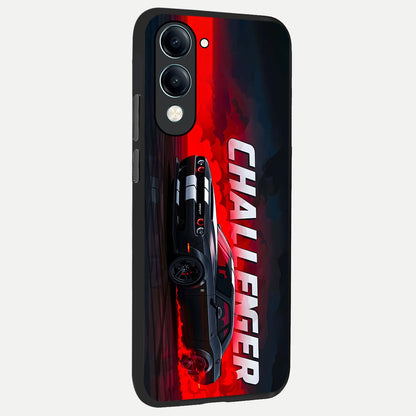  Crimson Challenger Fury back cover for iQOO Z10 Lite slim fit glass case with vibrant aesthetic design