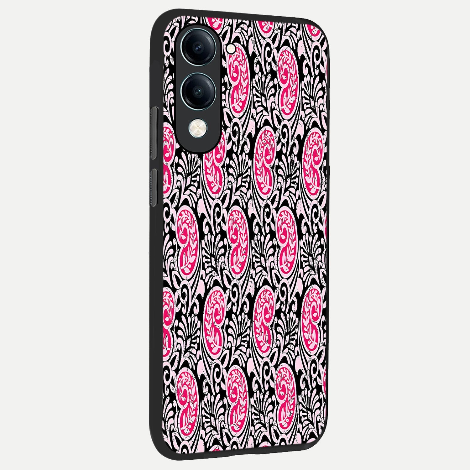  Crimson Paisley Charm back cover for iQOO Z10 lite slim fit glass case with vibrant aesthetic design