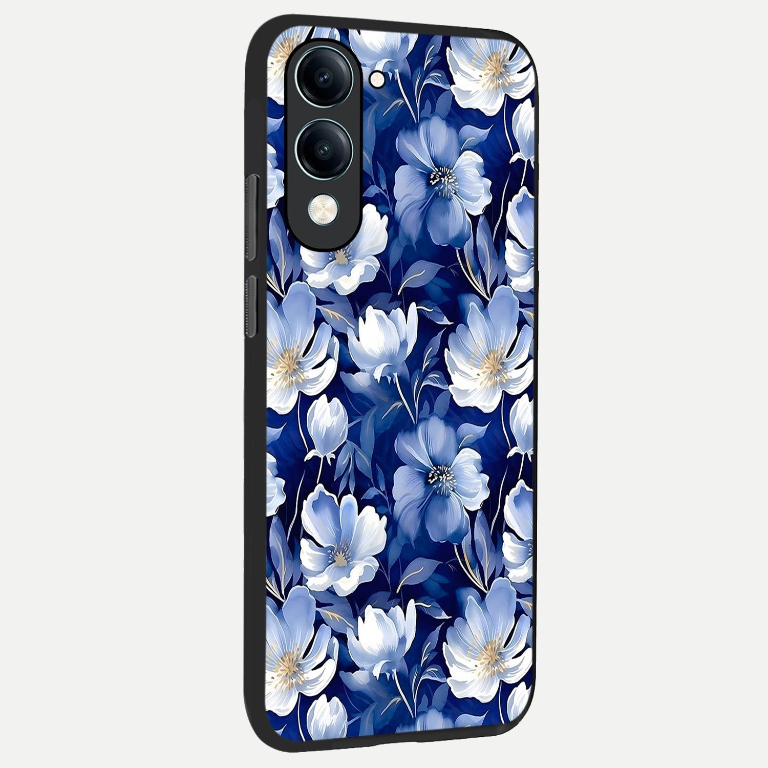  Cute Floral Patterns back cover for iQOO Z10 lite slim fit glass case with vibrant aesthetic design